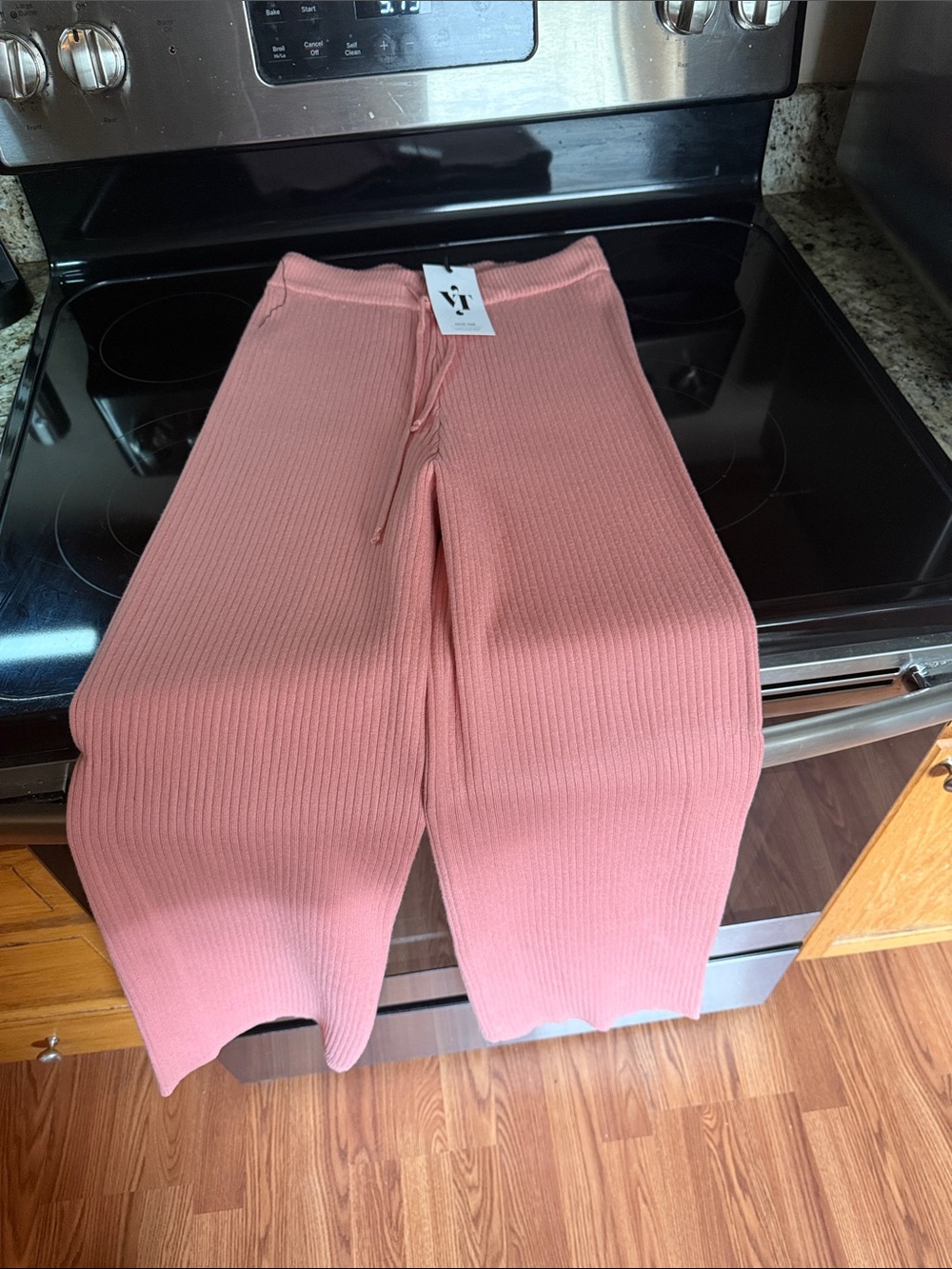 Beulah Ribbed  Slacks - Pink